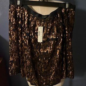 NWT Copper Sequined JCREW mini skirt